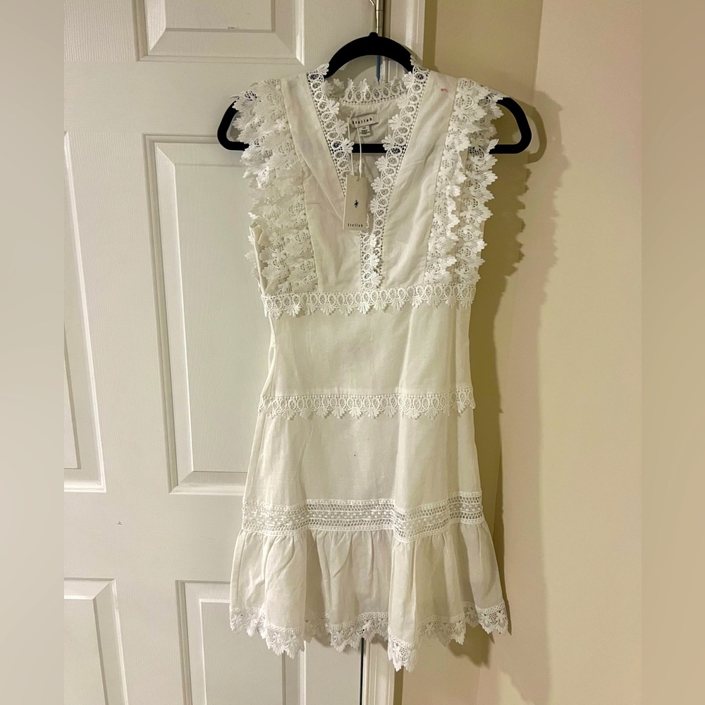 Women’s embroidered white dress
